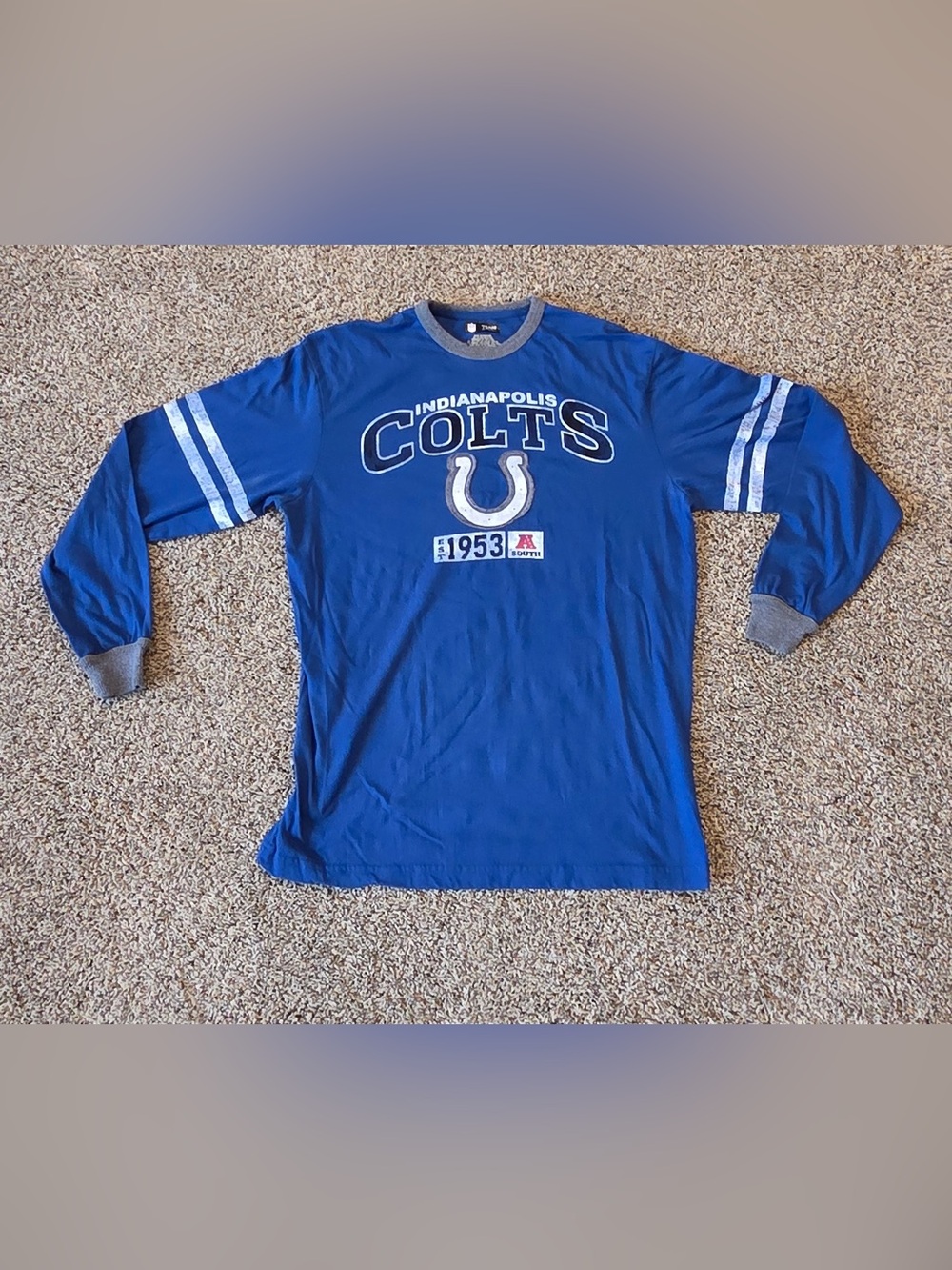 Men’s Medium Blue NFL Team Apparel Indianapolis Colts Long Sleeve T